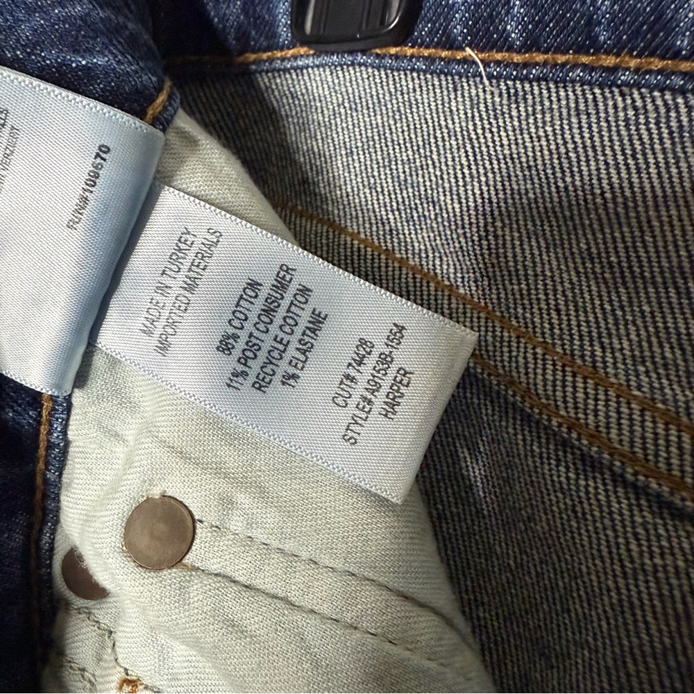 Agolde Dark Blue Harper Straight Leg Women's Jeans - Picture 6 of 7